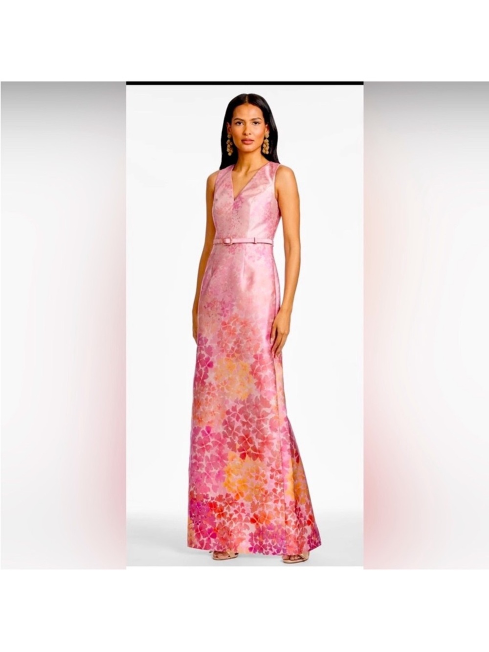 Sachin + Babi Adellyn Gown in Sunset Hydrangea Size 8 - Picture 2 of 8